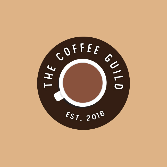 The Coffee Guild coffee shop logo design